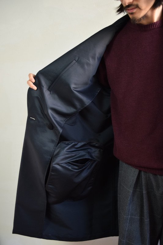 the Sakaki リモンタナイロンチェスターコート ネイビー Mサイズ MORE SALE】the Sakaki (ザ サカキ） Coat - LIMONTA NYLON - [Navy]