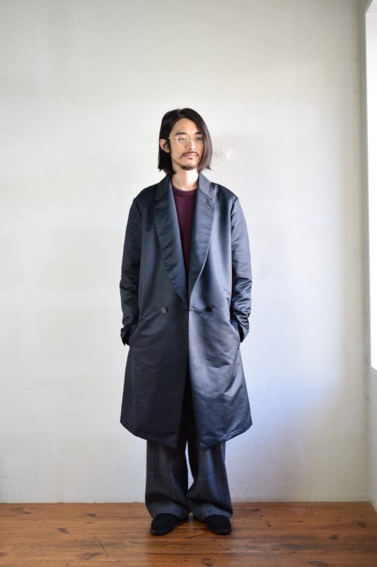 the Sakaki リモンタナイロンチェスターコート ネイビー Mサイズ MORE SALE】the Sakaki (ザ サカキ） Coat - LIMONTA NYLON - [Navy]