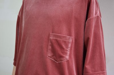 画像2: 【MORE SALE】Sasquatchfabrix.(サスクワッチファブリックス）VELOUR POCKET H/S TEE [DUSTY PINK]