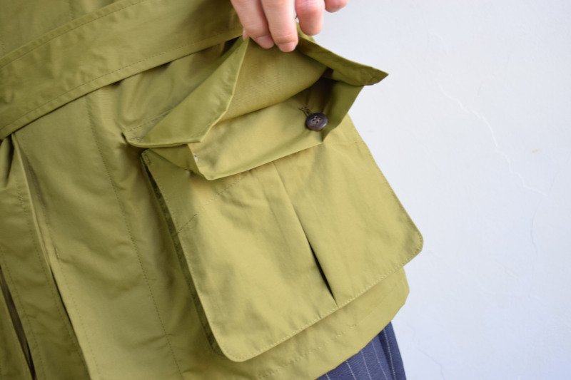 画像2: 【MORE SALE】ES:S （エス） MILITARY FATIGUE JACKET with belt [KHAKI]