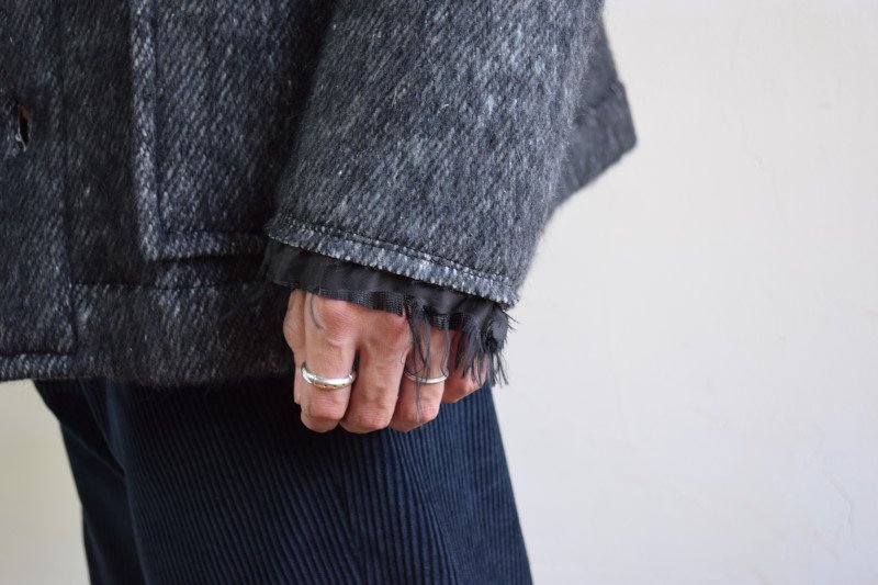 画像1: 【MORE SALE】MAISON FLANEUR / Knited Mohair Jacket [BLACK]