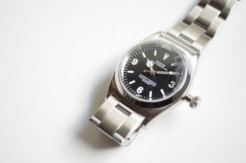 画像1: UNIVERSAL PRODUCTS (ユニバーサルプロダクツ) × VAGUE WATCH (ヴァーグウォッチ) BB EX1 -STAINLESS-[SILVER]