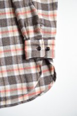 画像5: 【MORE SALE】URU (ウル) WOOL CHECK L/S SHIRTS [ORANGE×BROWN] (5)