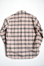 画像2: 【MORE SALE】URU (ウル) WOOL CHECK L/S SHIRTS [ORANGE×BROWN] (2)