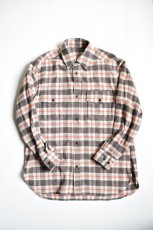 画像1: 【MORE SALE】URU (ウル) WOOL CHECK L/S SHIRTS [ORANGE×BROWN] (1)