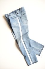 画像1: 【MORE SALE】UNUSED (アンユーズド) 13.5oz side print denim pants longlength / UW0728 [indigo] (1)