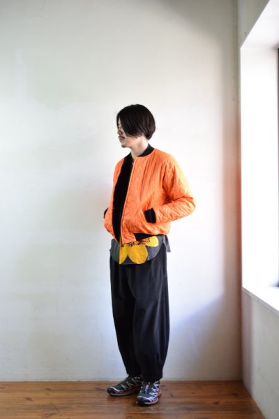 画像1: 【MORE SALE】m's braque (エムズ ブラック) REVERSIBLE MA-1 [BLACK casentino/orange キルト]