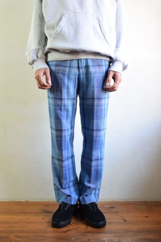 MORE SALE】UNUSED (アンユーズド) check nel pants / UW0816 [blue]