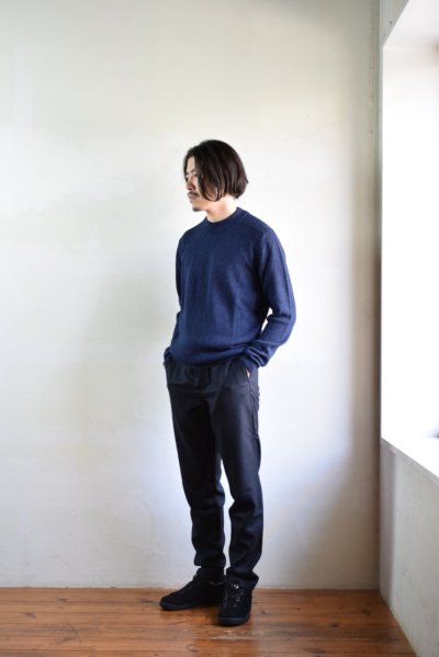 画像1: 【MORE SALE】DE BONNE FACTURE / DRAWSTRING TROUSERS [NAVY]