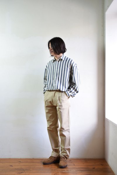 画像1: 【SALE】E.TAUTZ / CORE PLEATED CHINO [KHAKI]