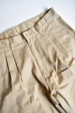 画像6: 【SALE】E.TAUTZ / CORE PLEATED CHINO [KHAKI] (6)