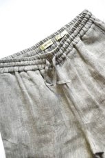 画像6: 【MORE SALE】DE BONNE FACTURE / EASY TROUSERS [KHAKI & ECRU LINEN HERRINGBONE] (6)