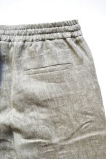 画像7: 【MORE SALE】DE BONNE FACTURE / EASY TROUSERS [KHAKI & ECRU LINEN HERRINGBONE] (7)