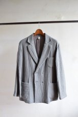 画像6: 【SALE】m's braque (エムズ ブラック) W4B COMFORT LOOSEN JACKET [GREY ダブルガーゼ 備長炭染め] (6)