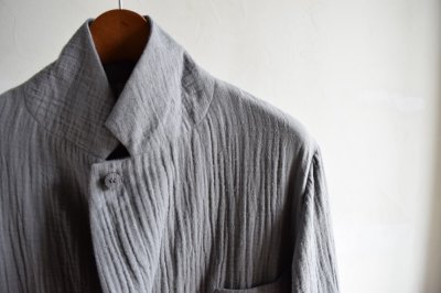 画像2: 【SALE】m's braque (エムズ ブラック) W4B COMFORT LOOSEN JACKET [GREY ダブルガーゼ 備長炭染め]