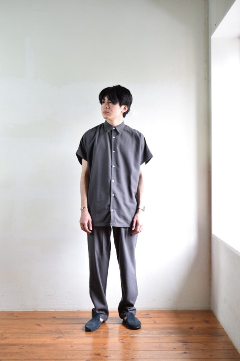 画像1: 【SALE】E.TAUTZ / CORE DOLMAN SHORT SLEEVE SHIRTS [CHARCOAL]