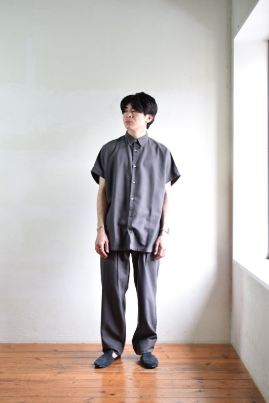 SALE】E.TAUTZ / CORE DOLMAN SHORT SLEEVE SHIRTS [CHARCOAL]