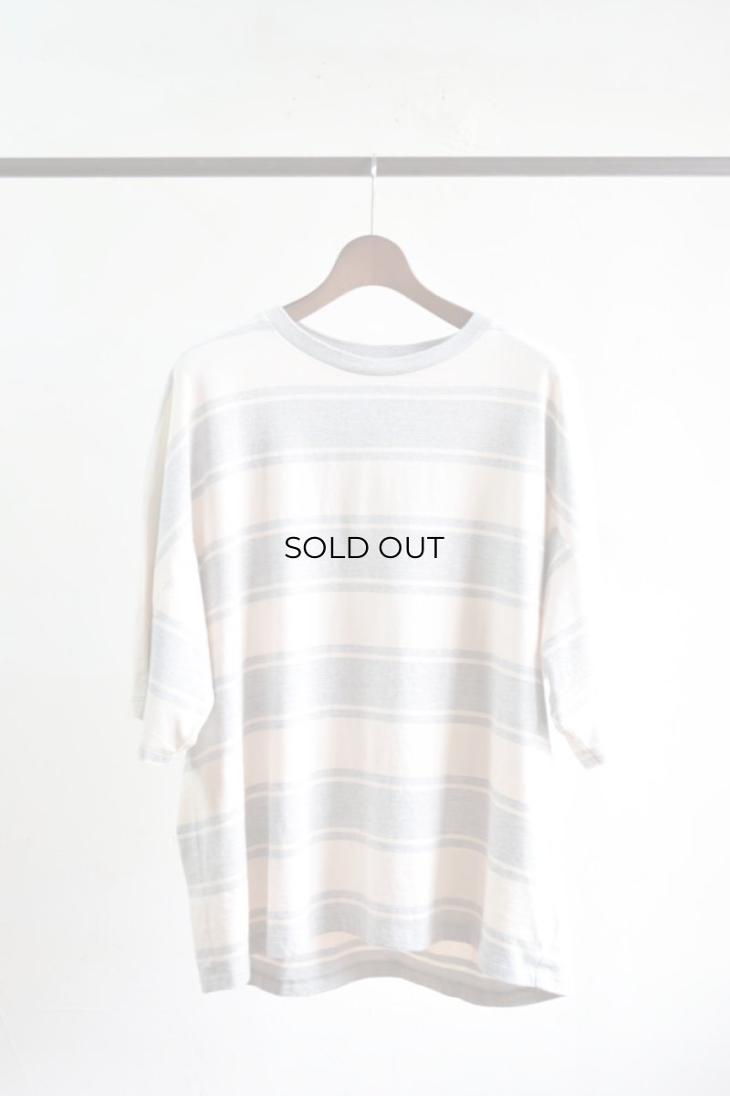 画像5: 【SALE】UNUSED (アンユーズド) Short  Sleeve Border T-Shirt / US1951 [Gray × Beige] (5)
