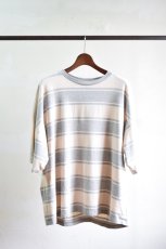 画像5: 【SALE】UNUSED (アンユーズド) Short  Sleeve Border T-Shirt / US1951 [Gray × Beige] (5)