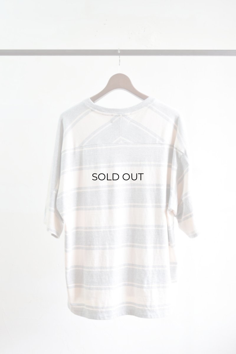 画像6: 【SALE】UNUSED (アンユーズド) Short  Sleeve Border T-Shirt / US1951 [Gray × Beige] (6)