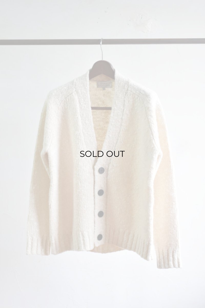 画像5: 【SALE】STUDIO NICHOLSON (スタジオニコルソン) BOUCLE MERINO 1.5GG BOUCLE CARDIGAN [MILK] (5)
