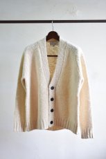 画像5: STUDIO NICHOLSON (スタジオニコルソン) BOUCLE MERINO 1.5GG BOUCLE CARDIGAN [MILK] (5)