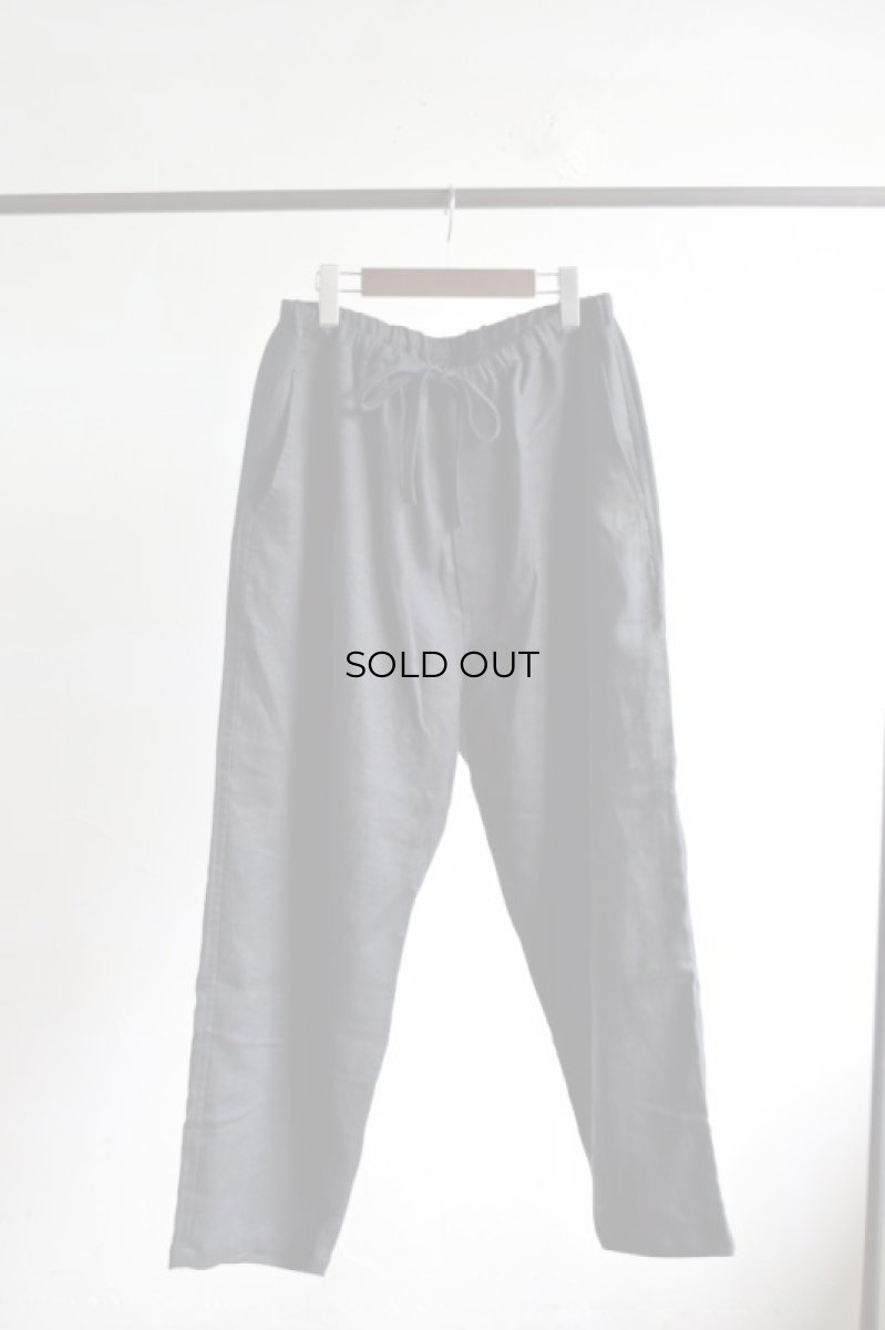 画像5: C R É E R (クリー) リネンウールビエラ イージーパンツ [BLACK] (5)