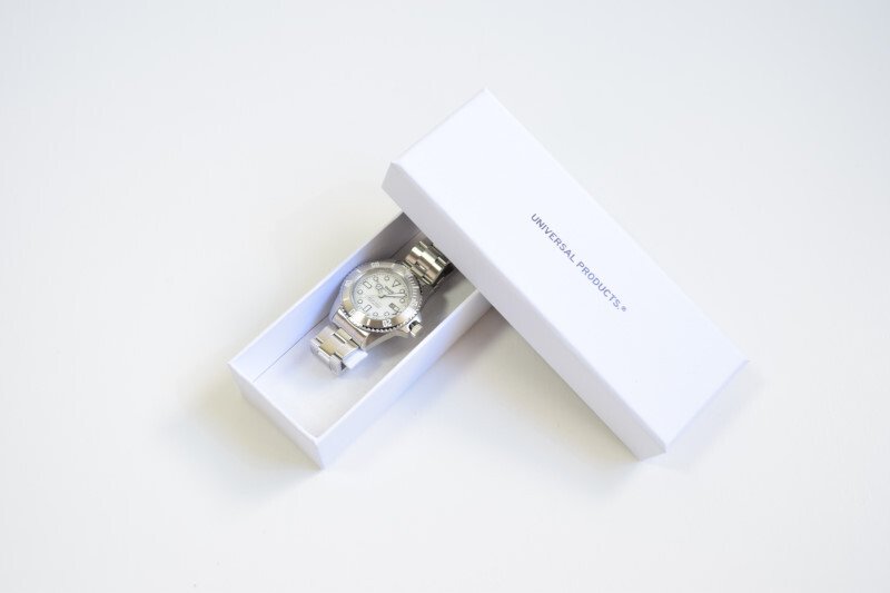 画像1: UNIVERSAL PRODUCTS (ユニバーサルプロダクツ) × VAGUE WATCH (ヴァーグウォッチ) DIVER'S SON MONO [SILVER]