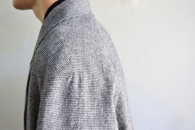 画像1: URU (ウル) for City Lights WOOL CHECK 2 BUTTON JACKET [GRAY]