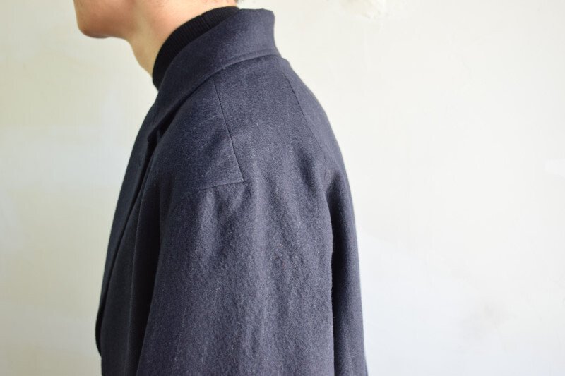 画像1: URU (ウル) for City Lights WOOL STRIPE 2 BUTTON JACKET [NAVY]