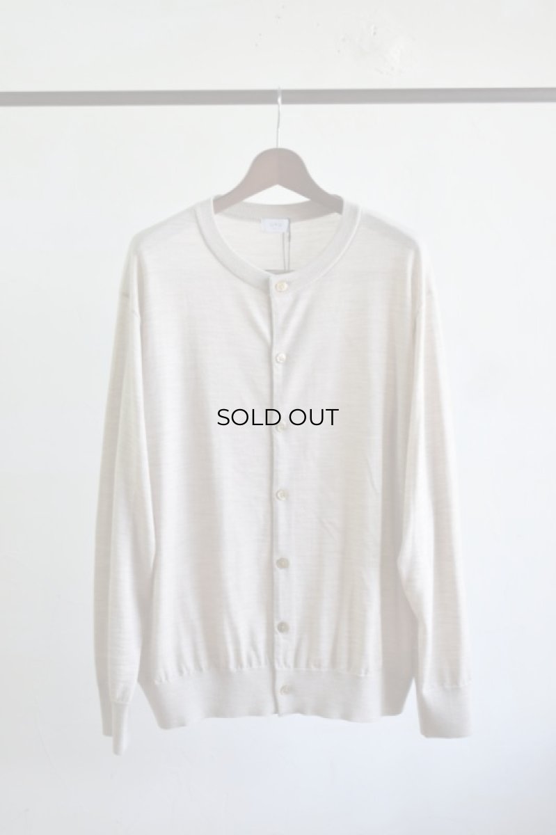画像5: 【SALE】URU (ウル) 21GAUGE CREW NECK KNIT CARDIGAN [L.BEIGE] (5)