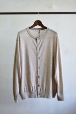 画像5: 【SALE】URU (ウル) 21GAUGE CREW NECK KNIT CARDIGAN [L.BEIGE] (5)