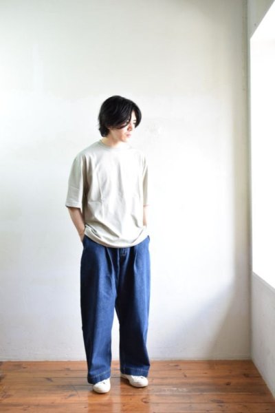 画像3: STUDIO NICHOLSON (スタジオニコルソン)ENZYME WASHED DENIM PANT -PUCH- [INDIGO]