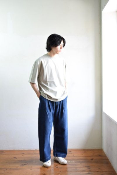 画像2: STUDIO NICHOLSON (スタジオニコルソン)ENZYME WASHED DENIM PANT -PUCH- [INDIGO]