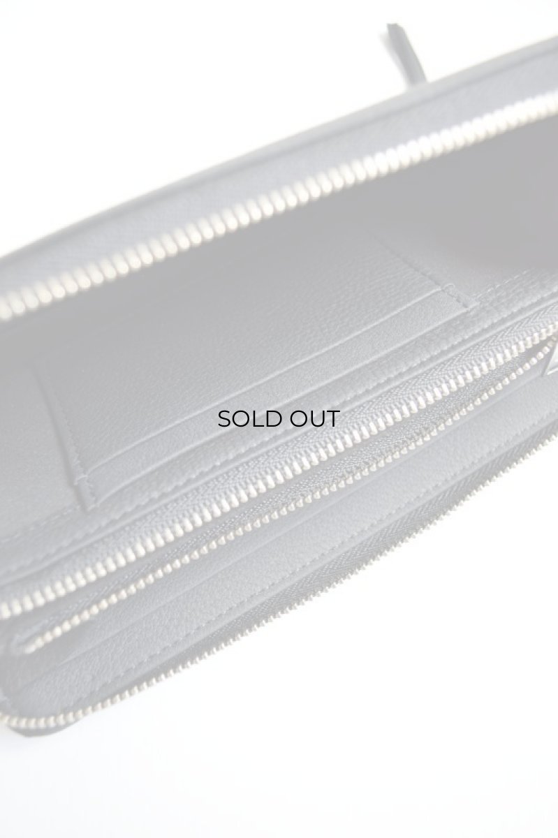 画像3: ERA. (イーラ) BUBBLE CALF ROUND SLIM WALLET [BLACK] (3)