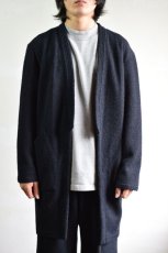 画像2: 【SALE】m's braque (エムズ ブラック) KIMONO LONG CARDIGAN [NAVY]  (2)