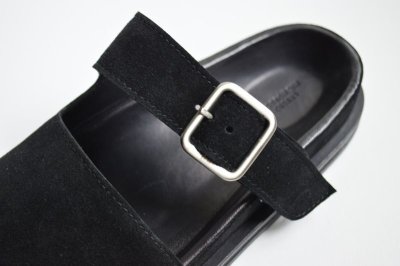 画像1: STUDIO NICHOLSON (スタジオニコルソン) BUCKLE SLIDE SANDAL -SOLE- [BLACK]