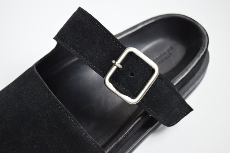 画像1: 【SALE】STUDIO NICHOLSON (スタジオニコルソン) BUCKLE SLIDE SANDAL -SOLE- [BLACK]