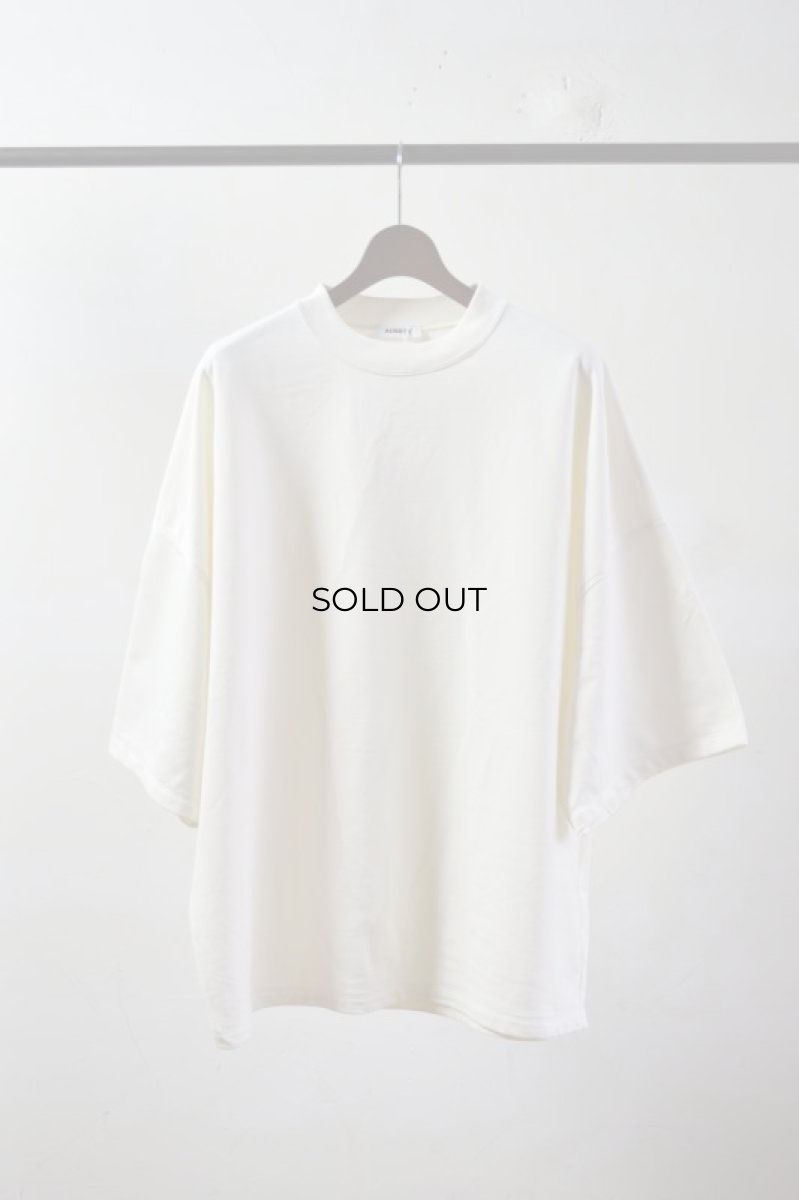 画像5: 【SALE】AUBETT (オーベット) GIZA 空紡インレー オーバーサイズ テーパード Tシャツ [SUGAR WHITE] (5)