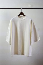 画像5: AUBETT (オーベット) GIZA 空紡インレー オーバーサイズ テーパード Tシャツ [SUGAR WHITE] (5)