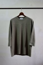 画像5: 【SALE】UNUSED (アンユーズド) Micro border football T-shirt / US2312 [GREEN×BEIGE] (5)