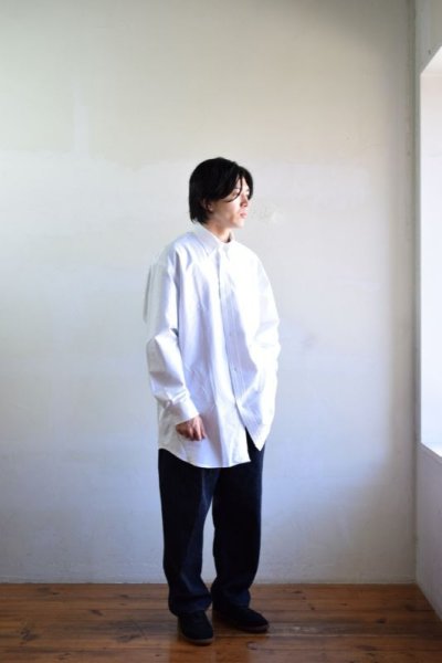 画像2: COMOLI (コモリ) オックス BDシャツ [WHITE]