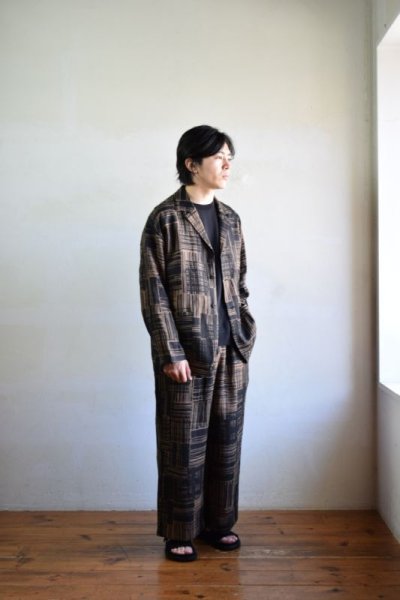 画像1: 【SALE】m's braque (エムズ ブラック) S4B SHIRT JACKET [Handwritten CHECK]