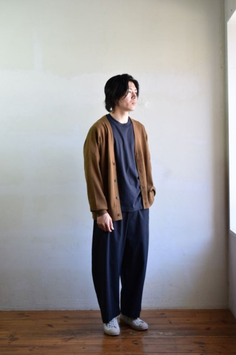 画像1: 【SALE】STUDIO NICHOLSON (スタジオニコルソン) Ice Cotton 7gg KNIT CARDIGAN -CEILO- [ALMOND]