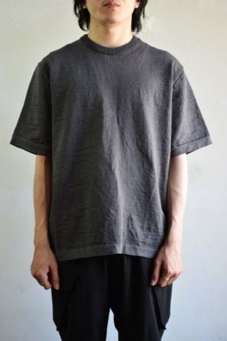 walenode ウォッシャブルシルクシアーニットT Washable silk Sheer knit T-shirts(1 BLACK): walenode: MENS