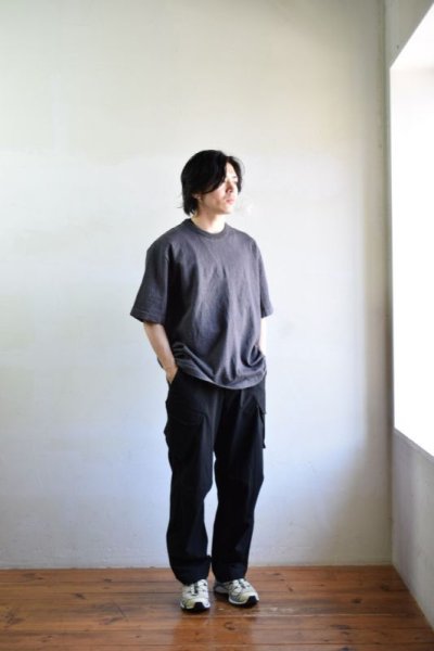 画像1: 【SALE】walenode (ウェルノード) Organic hemp STRETCH T-SHIRT [SUMIKURO]