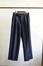 画像5: MARKAWARE (マーカウェア)   Organic Wool Survival Cloth DOUBLE PLEATED TROUSERS [NAVY]  (5)