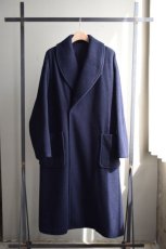画像6: 【SALE】URU (ウル) Wool Cashmere Fleece SHAWL COLLAR COAT [D.NAVY] (6)