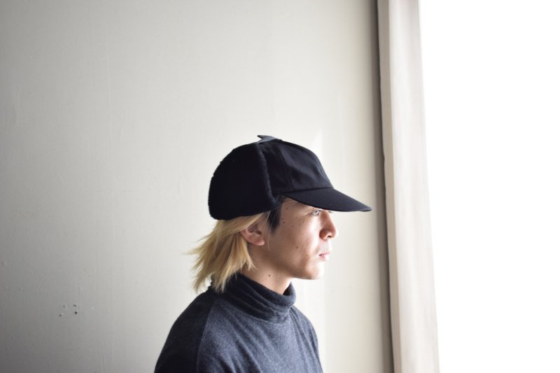 画像1: COMESANDGOES  (カムズアンドゴーズ) CLEAR TWILL EAR CAP (Fidlock) no.23940 [BLACK]