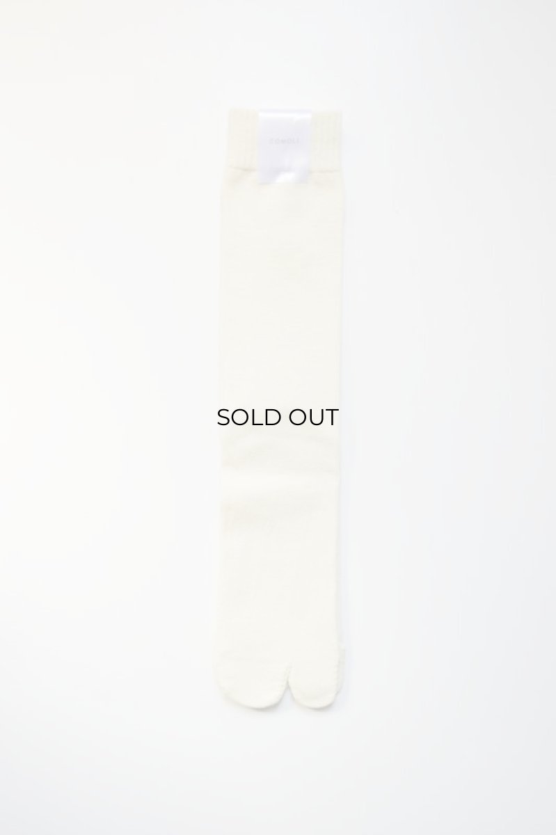 画像6: COMOLI (コモリ) 和紙ウール 足袋ソックス [ECRU] (6)